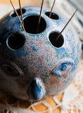 Load image into Gallery viewer, Distressed Vintage Artistic Ceramic Face Vase