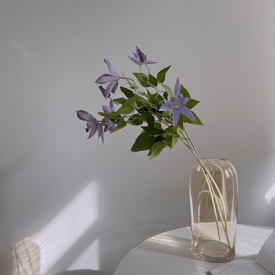 28" Artificial Purple Clematis Flower Spray