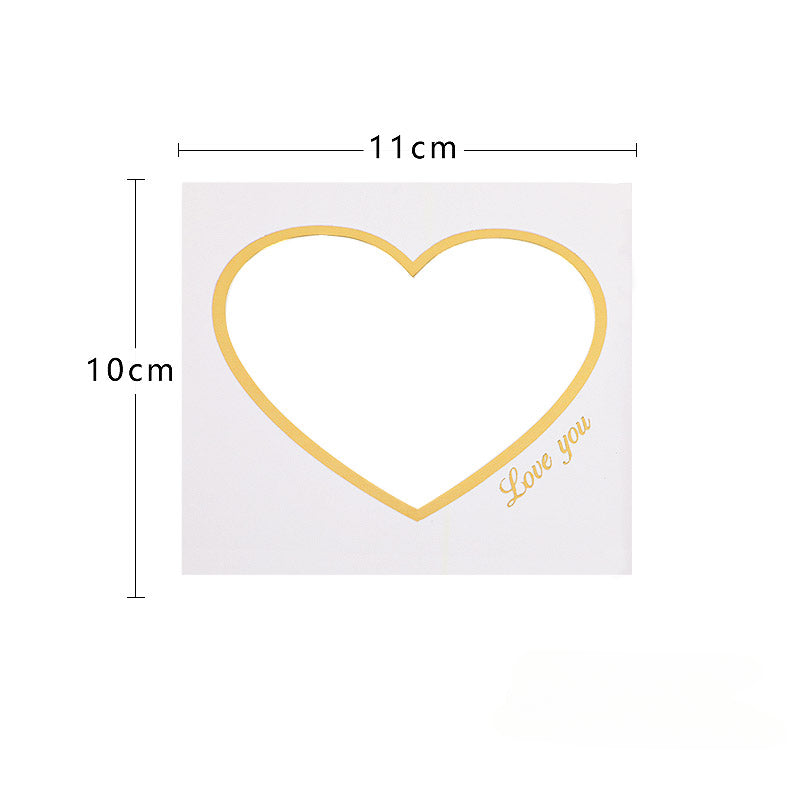 Heart-shaped Cutout Valentine's Day Card Pack 10