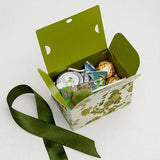 Load image into Gallery viewer, Green Floral Thank You Gift Box with Ribbon Pack 20