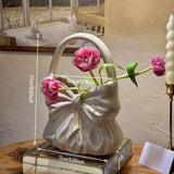 Load image into Gallery viewer, Modern Ceramic Bow Handbag Vase