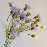 Load image into Gallery viewer, 5-Head Flocked Artificial Thistle Spray (58cm)