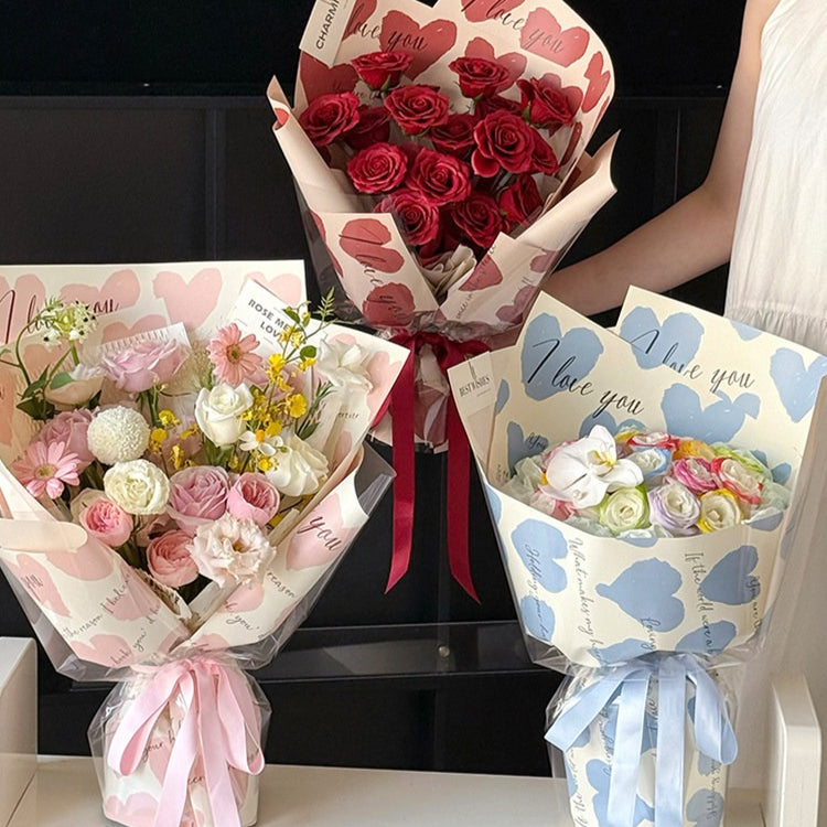 20pcs Love Letter Flower Wrap Paper (35x50cm)