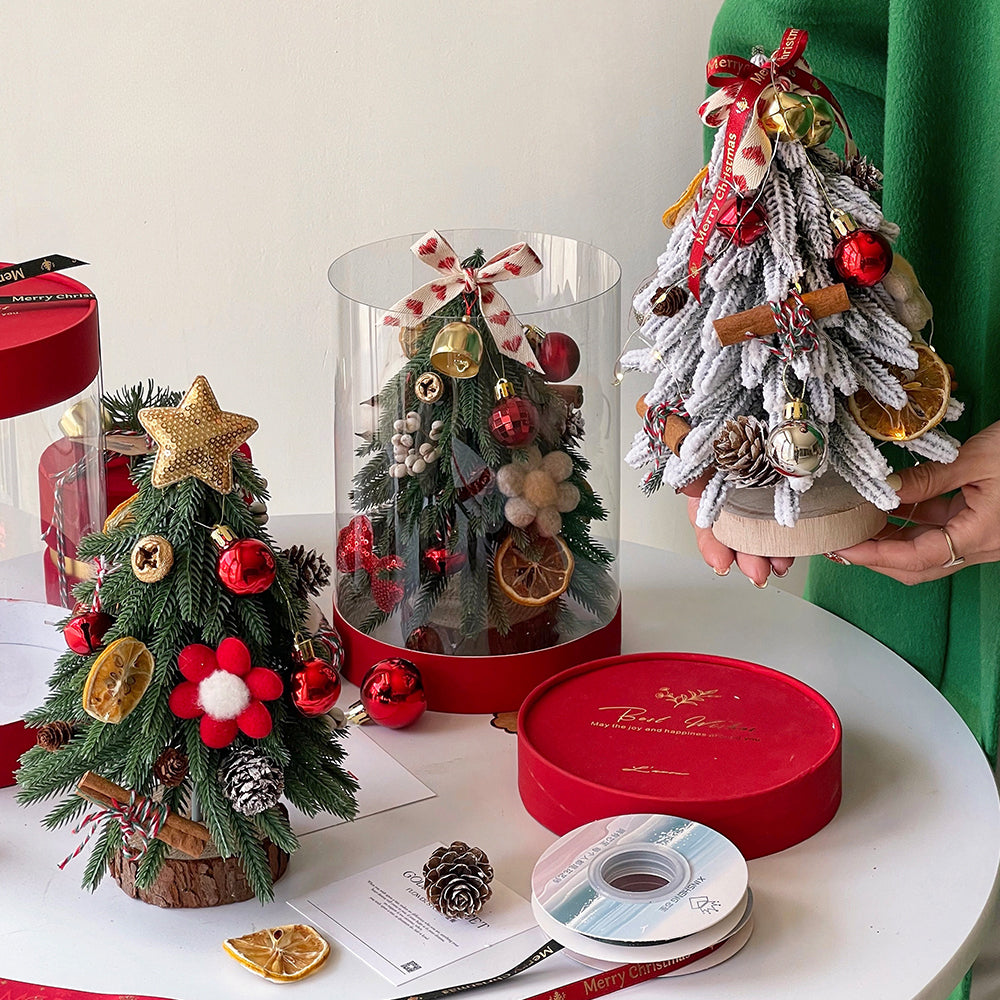 Kit de mini sapin de Noël à faire soi-même avec décorations