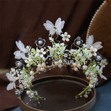 Load image into Gallery viewer, Handmade Flower Butterfly Wreath Headband