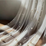 Load image into Gallery viewer, Pearl-Dotted Tulle Table Runner for Weddings