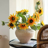 Load image into Gallery viewer, 24" Vintage 3-Head Artificial Sunflower Spray