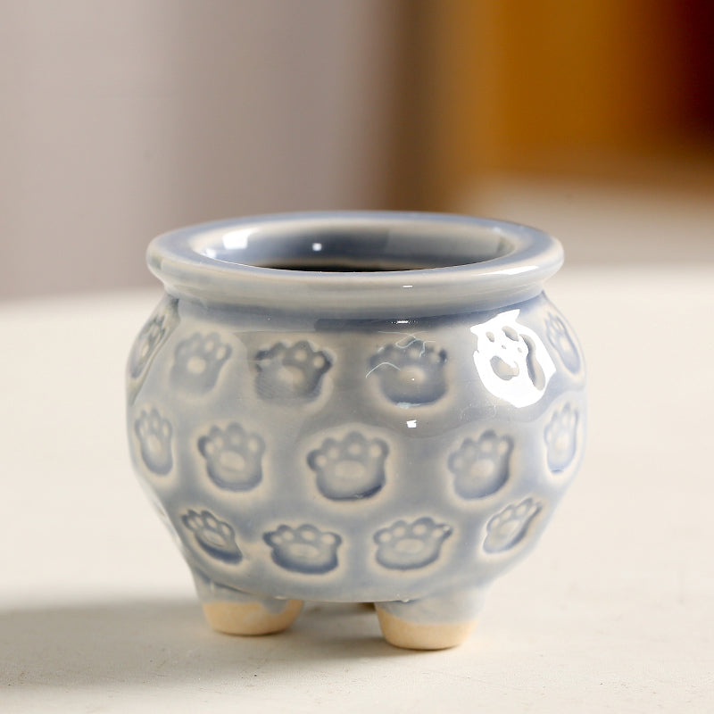 mini white ceramic flower pots Set of 6 Mini Ceramic Pots with Drainage – Floral Supplies Store