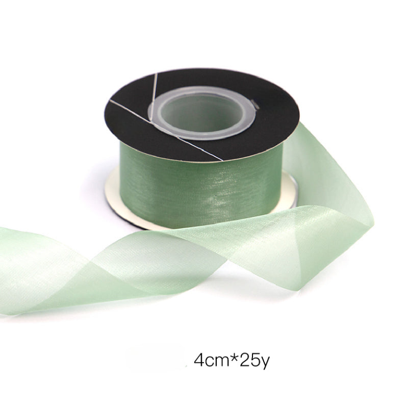 Solid Color Silk Fabric Ribbon (40mmx25Yd)