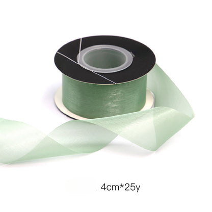 Solid Color Silk Fabric Ribbon (40mmx25Yd)