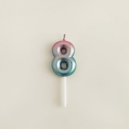 Pink Blue Gradient Numeral Birthday Candles