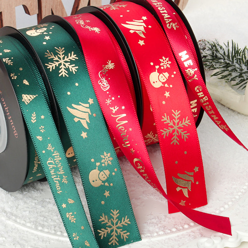24 Yards Christmas Satin Ribbon for Crafts