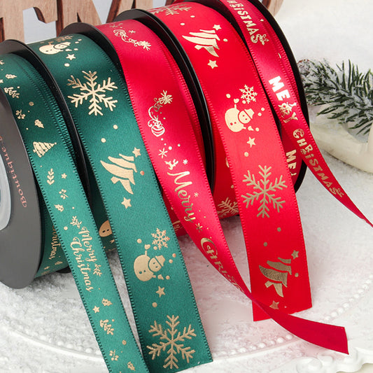 24 Yards Christmas Satin Ribbon for Crafts