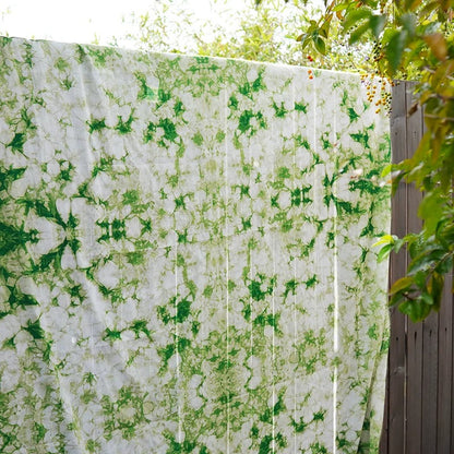 Green Gradient Tie-Dye Backdrop Draping Fabric