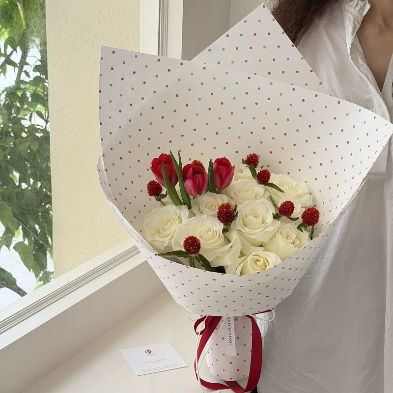 Polka Dot Bouquet Packaging Paper Pack 20 (15" x 20")