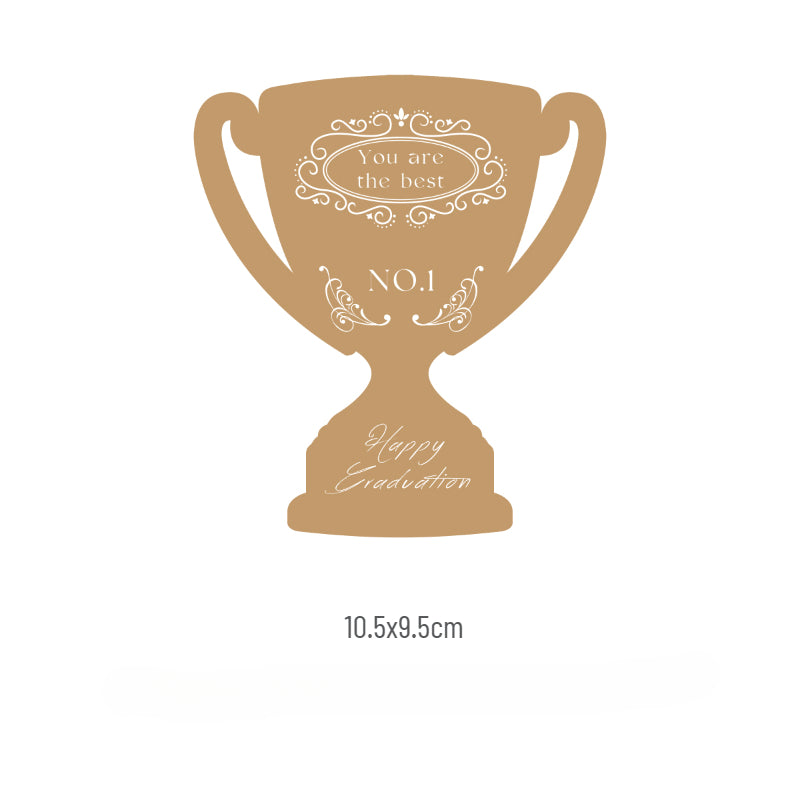 10pcs Trophy-shaped Greeting Cards