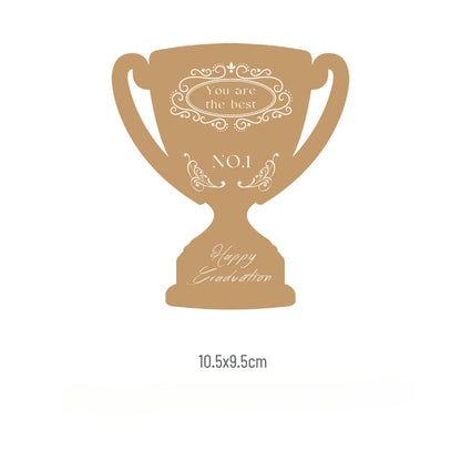 10pcs Trophy-shaped Greeting Cards