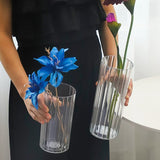 Load image into Gallery viewer, Clear Fluted Acrylic Flower Buckets for Hydrating &amp; Display
