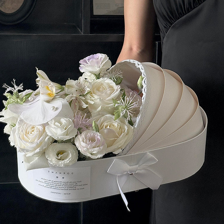 Cradle Shaped Floral Gift Wrapping Box