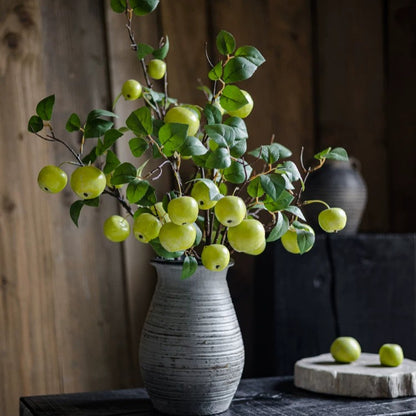 Branche de pomme verte artificielle toucher réel