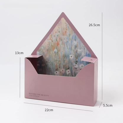 Coffret cadeau pour bouquet en forme d'enveloppe, 10 pièces