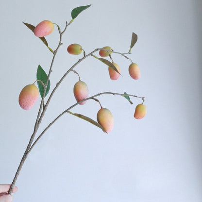 33" Artificial Mango Fruit Branch Stem