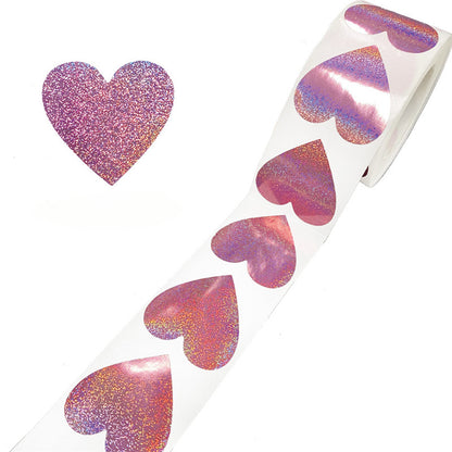 500pcs Glitter Heart Sticker for Valentine's Day