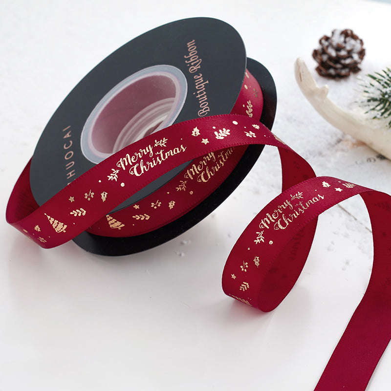 24 Yards Christmas Satin Ribbon for Crafts