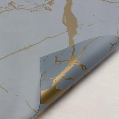20 feuilles de cellophane marbré doré pour bouquets (57x57 cm)