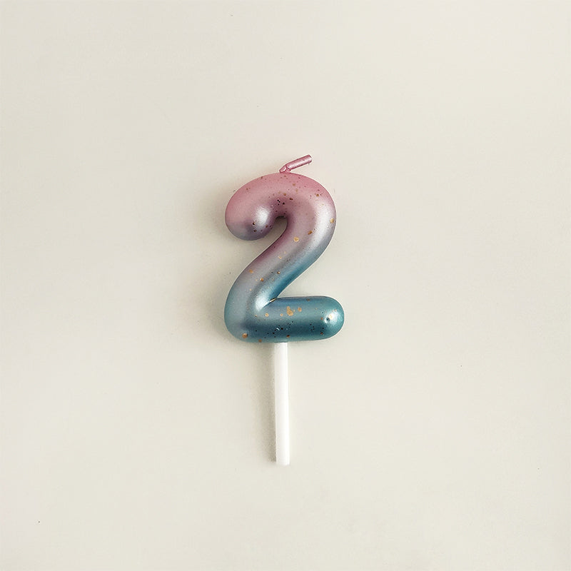 Pink Blue Gradient Numeral Birthday Candles