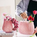 Load image into Gallery viewer, Handbag Pink Glass Flower Vase