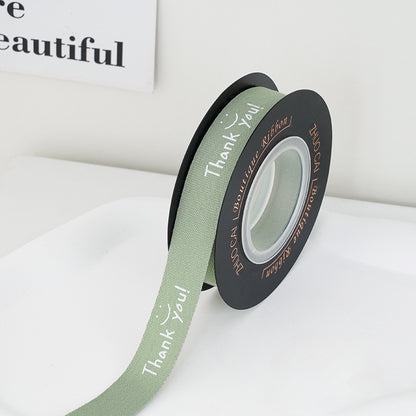 Thank You Smile Face Florist Ribbon (1.5cmx10Yd)