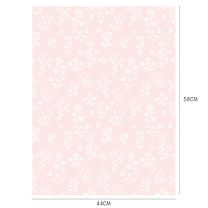 Vintage Botanical Pink Flower Wrap Paper Pack 20 (17" x 23")
