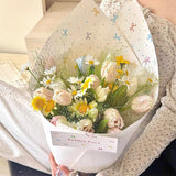 Load image into Gallery viewer, 20pcs Spring Scalloped Floral Wrap Paper (35x50cm)