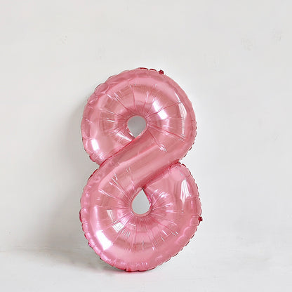 Ballon en aluminium chiffre en cristal rose de 32 pouces