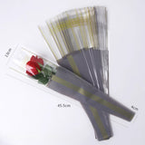 Load image into Gallery viewer, 100pcs Gold Stripes Single Flower Sleeves Bags