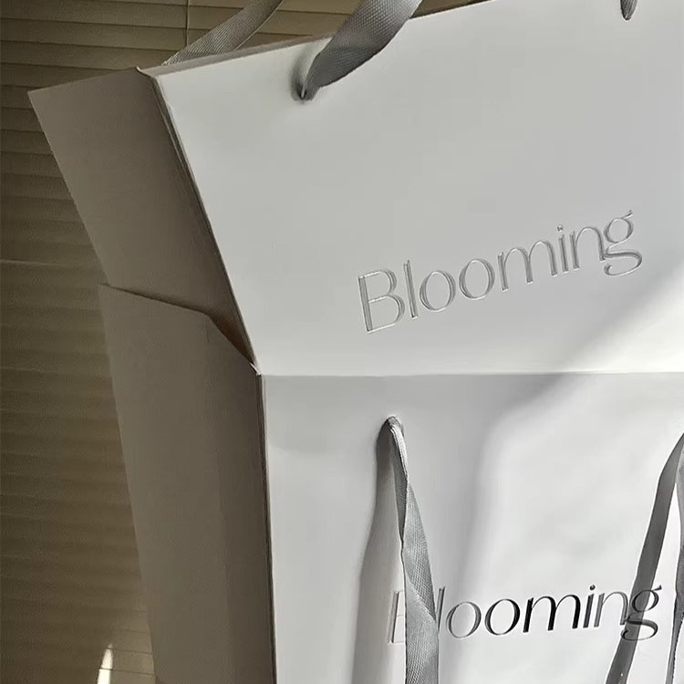 Sacs d'emballage minimalistes pour bouquets blancs, lot de 10