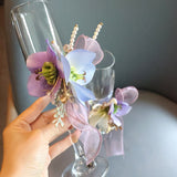 Load image into Gallery viewer, Lilac Artificial Flower Champagne Flute Decor (Set of 2)