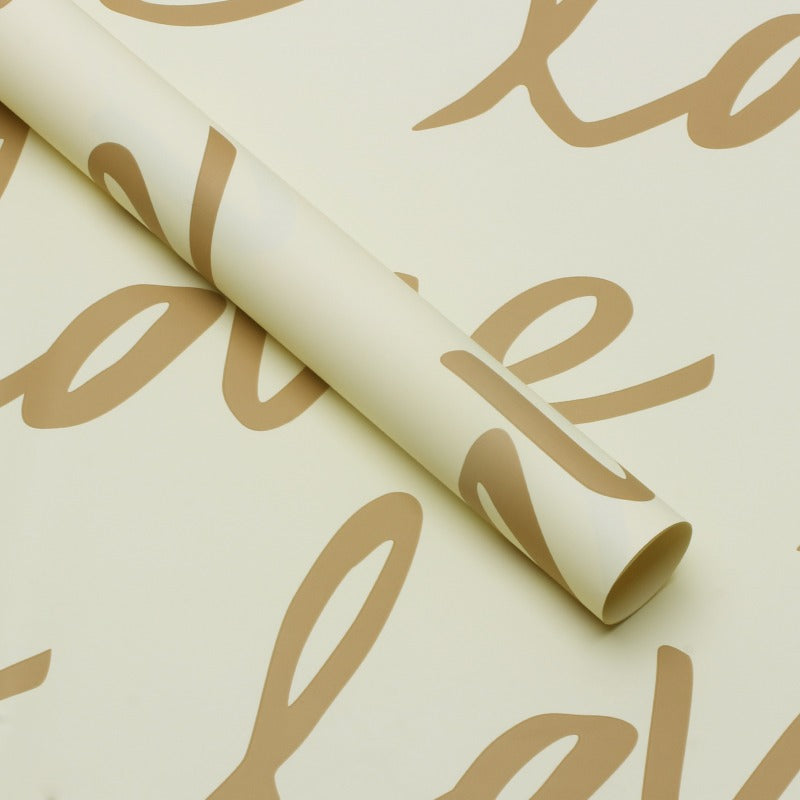 Waterproof LOVE Print Florist Paper Pack 20 (58x58cm)