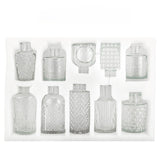 Load image into Gallery viewer, Set of 10 Clear Mini Glass Bud Vases