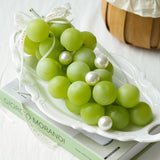 Load image into Gallery viewer, Faux Green Grapes Cluster with Pearls &amp; Ribbon