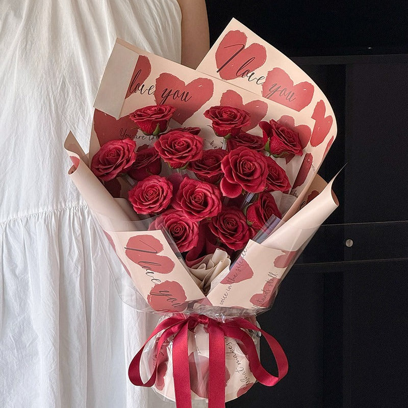 20pcs Love Letter Flower Wrap Paper (35x50cm)