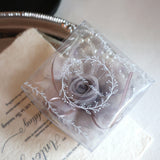 Load image into Gallery viewer, Dusty Mauve Tulle Rose Wrist Corsage