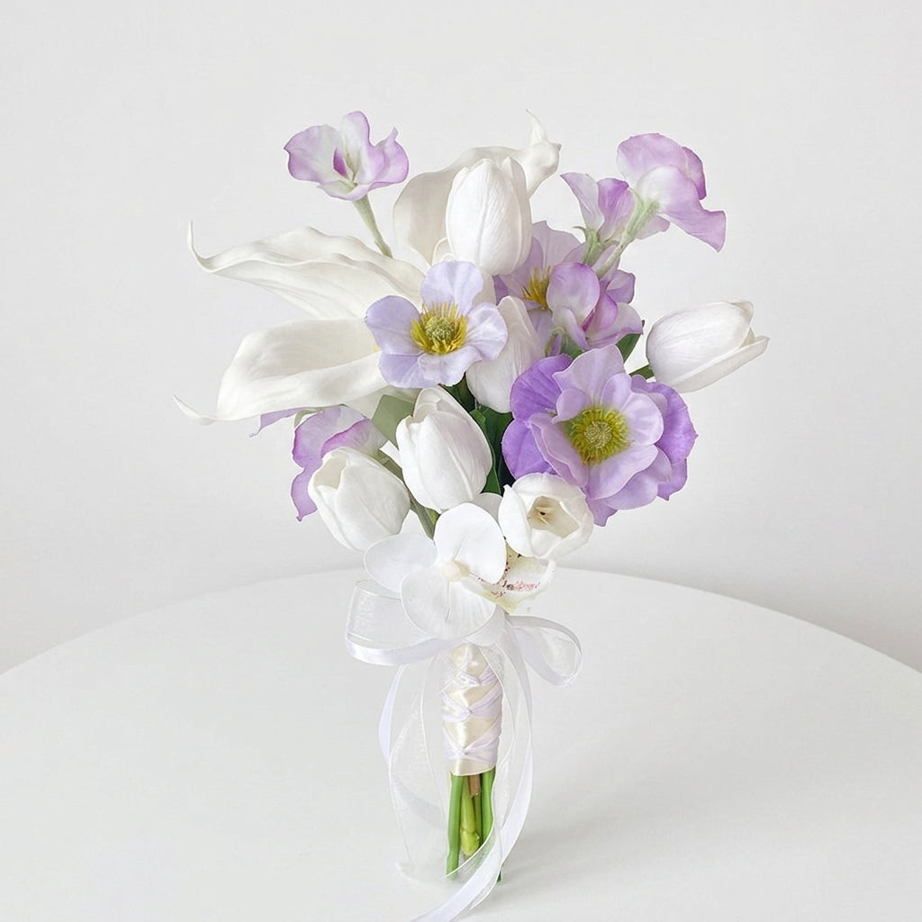 Modern Minimalist Calla Lily Wedding Bouquet
