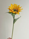 Load image into Gallery viewer, Real-Touch PU Artificial Sunflower Stem (62cm)