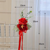 Load image into Gallery viewer, Artificial Rose &amp; Poney Chair Back Flowers