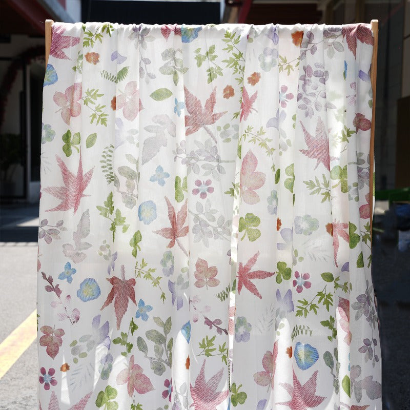 Fresh Botanical Floral Pure Cotton Backdrop Fabric