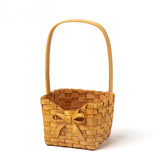 Load image into Gallery viewer, Square Rattan Flower Basket with Bow