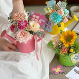 Load image into Gallery viewer, Mini Watering Can Floral Design Container