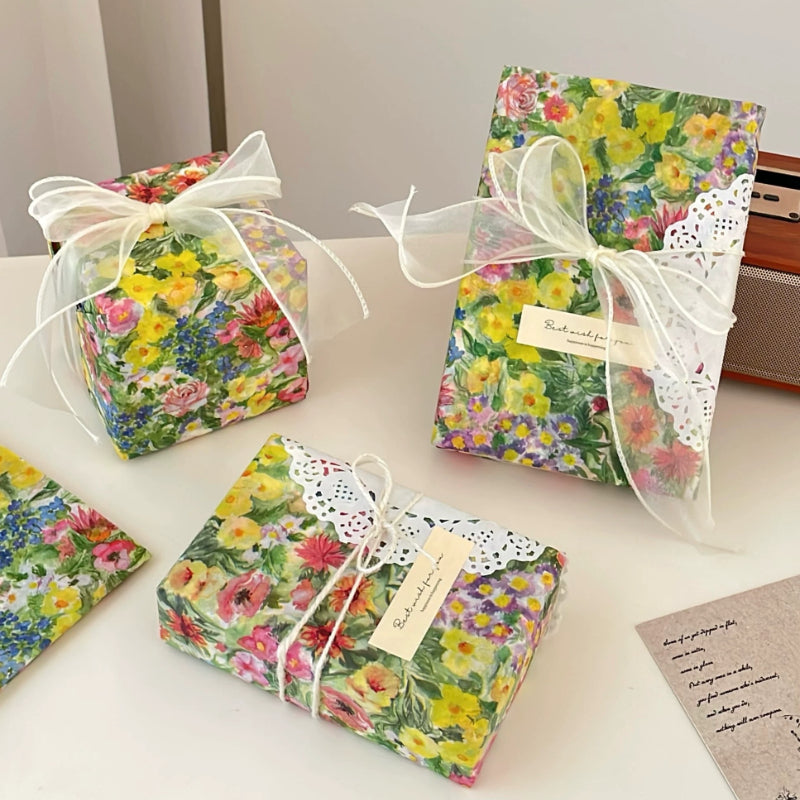 Vintage Oil Painting Floral Tissue Paper Pack 50